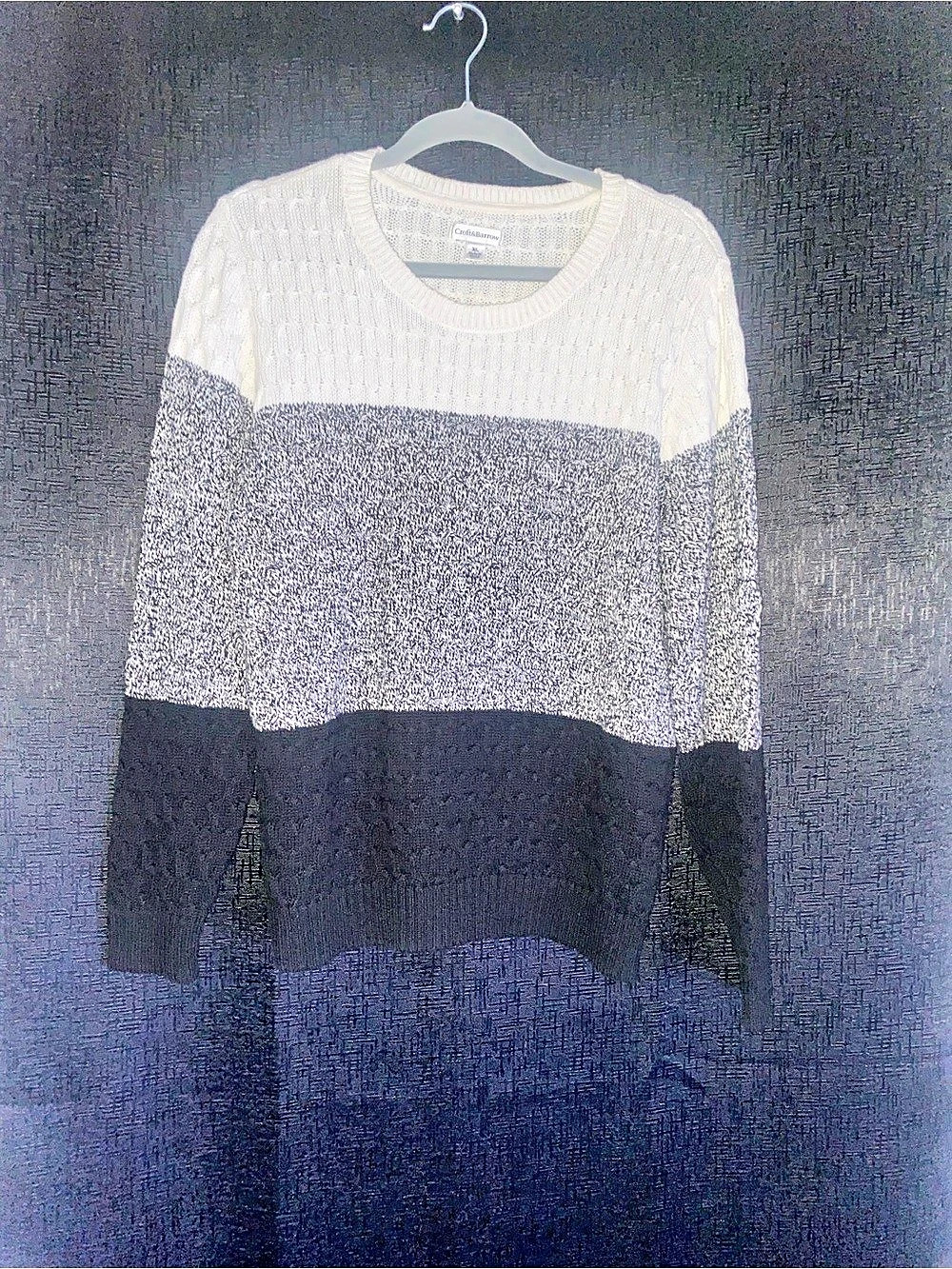 Croft & Barrow - Color Block Crewneck Sweater size XL